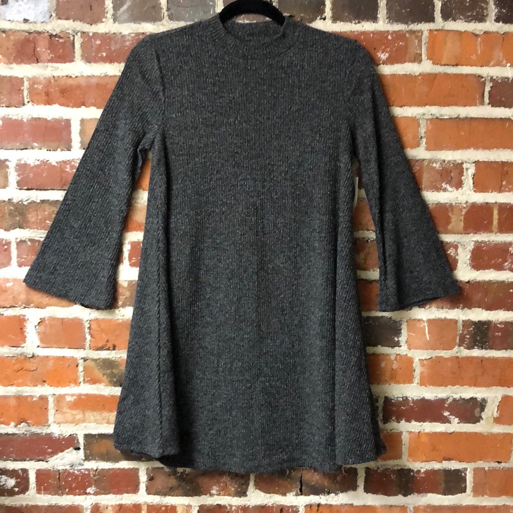 Mock neck sweater dress